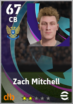 Zach Mitchell — CB, OVR 67, MAX 67