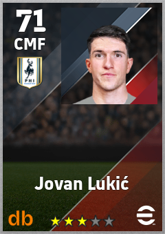 Jovan Lukić — CMF, OVR 71, MAX 71