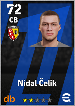 Nidal Čelik — CB, OVR 72, MAX 72