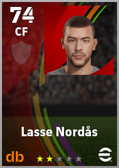Lasse Nordås — CF, OVR 74, MAX 74
