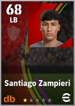 Santiago Zampieri — LB, OVR 68, MAX 68