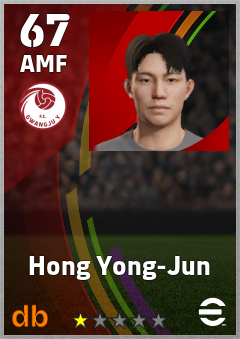 Hong Yong-Jun — AMF, OVR 67, MAX 67