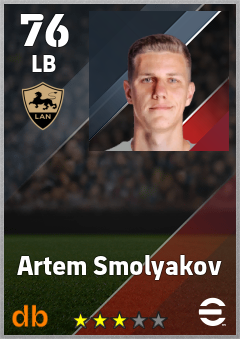 Artem Smolyakov — LB, OVR 76, MAX 76