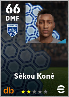 Sékou Koné — DMF, OVR 66, MAX 66