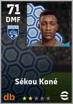 Sékou Koné — DMF, OVR 71, MAX 71