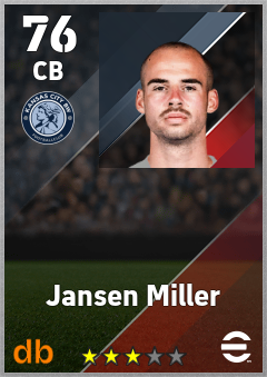 Jansen Miller — CB, OVR 76, MAX 76