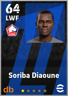 Soriba Diaoune — LWF, OVR 64, MAX 64