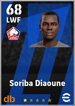 Soriba Diaoune — LWF, OVR 68, MAX 68