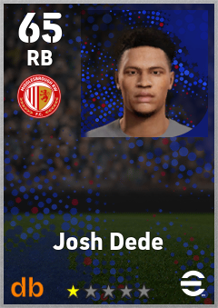 Josh Dede — RB, OVR 65, MAX 65