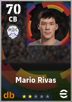 Mario Rivas — CB, OVR 70, MAX 70