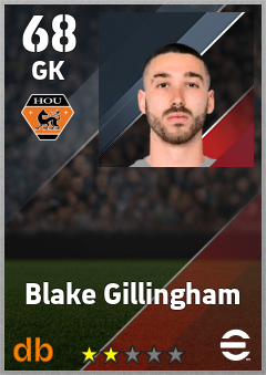 Blake Gillingham — GK, OVR 68, MAX 68