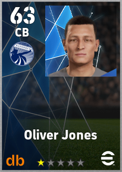 Oliver Jones — CB, OVR 63, MAX 63