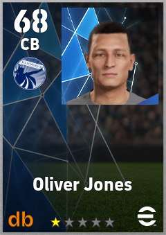 Oliver Jones — CB, OVR 68, MAX 68