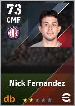 Nick Fernandez — CMF, OVR 73, MAX 73