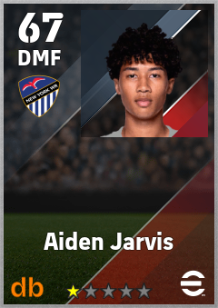Aiden Jarvis — DMF, OVR 67, MAX 67