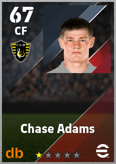 Chase Adams — CF, OVR 67, MAX 67