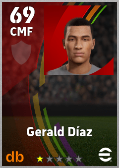 Gerald Díaz — CMF, OVR 69, MAX 69