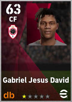Gabriel Jesus David — CF, OVR 63, MAX 63