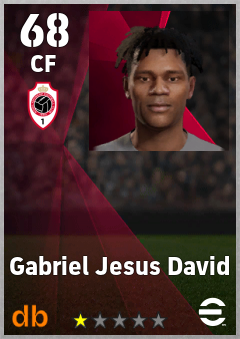 Gabriel Jesus David — CF, OVR 68, MAX 68