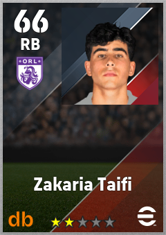 Zakaria Taifi — RB, OVR 66, MAX 66