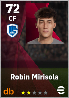 Robin Mirisola — CF, OVR 72, MAX 72