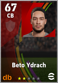 Beto Ydrach — CB, OVR 67, MAX 67