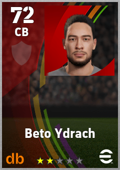 Beto Ydrach — CB, OVR 72, MAX 72