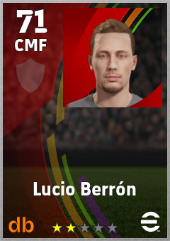 Lucio Berrón eFootball player card