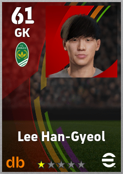 Lee Han-Gyeol — GK, OVR 61, MAX 61
