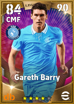 Gareth Barry — CMF, OVR 84, MAX 90