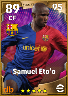 Samuel Eto'o — CF, OVR 89, MAX 95