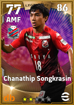Chanathip Songkrasin — AMF, OVR 77, MAX 86