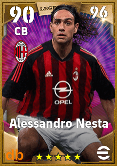 Alessandro Nesta — CB, OVR 90, MAX 96