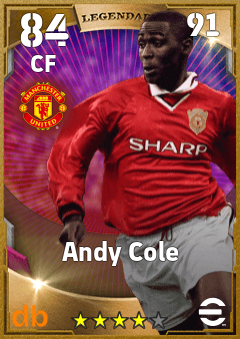 Andy Cole — CF, OVR 84, MAX 91