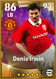 Denis Irwin — LB, OVR 86, MAX 93