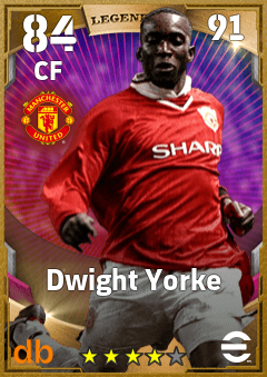 Dwight Yorke — CF, OVR 84, MAX 91