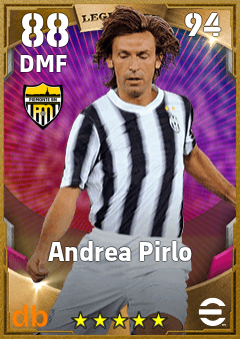 Andrea Pirlo — DMF, OVR 88, MAX 94