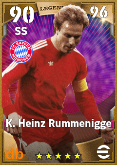 K. Heinz Rummenigge — SS, OVR 90, MAX 96