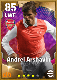 Andrei Arshavin — LWF, OVR 85, MAX 85