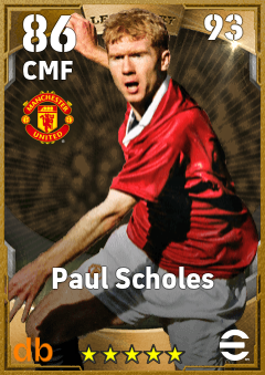 Paul Scholes — CMF, OVR 86, MAX 93