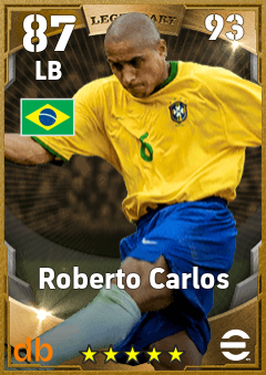 Roberto Carlos — LB, OVR 87, MAX 93