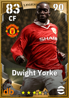 Dwight Yorke — CF, OVR 83, MAX 90