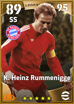 K. Heinz Rummenigge — SS, OVR 89, MAX 95