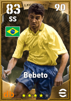 Bebeto — SS, OVR 83, MAX 90