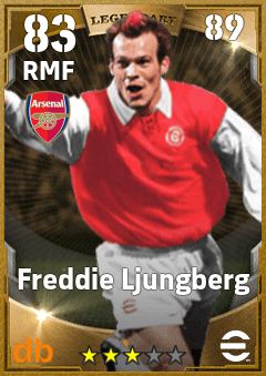 Freddie Ljungberg — RMF, OVR 83, MAX 89