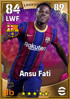 Ansu Fati eFootball player card