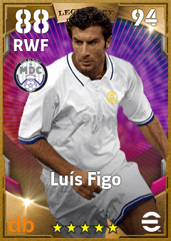 Luís Figo — RWF, OVR 88, MAX 94