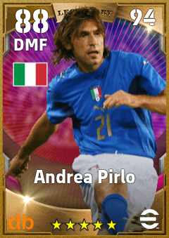 Andrea Pirlo — DMF, OVR 88, MAX 94