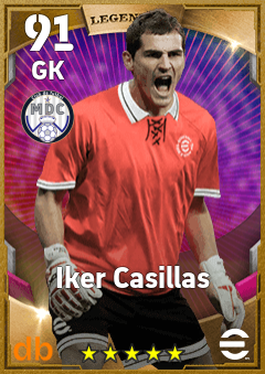 Iker Casillas — GK, OVR 91, MAX 91