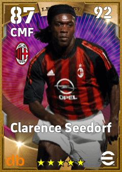 Clarence Seedorf — CMF, OVR 87, MAX 92